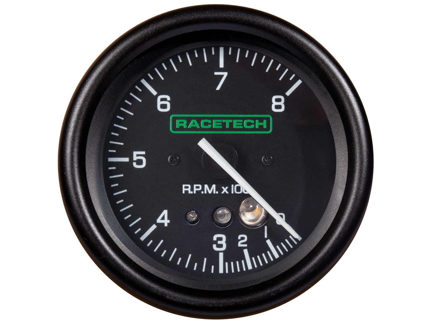 RACETECH 80MM TACHO - 8,000RPM - SHIFT LIGHTS