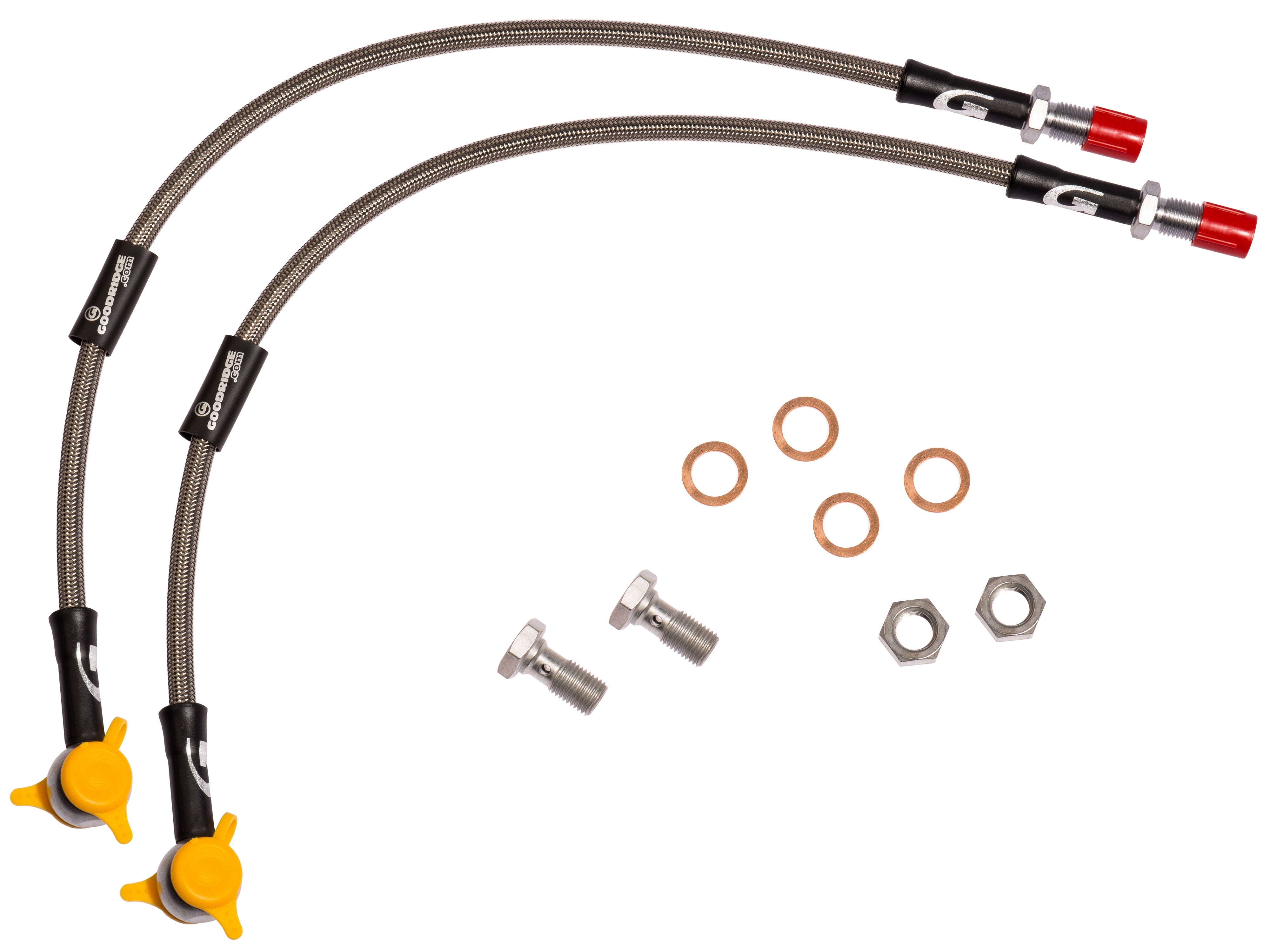 Split Hose Rear Wheel EXTENDED REAR BRAIDED BRAKE HOSE KIT | MED