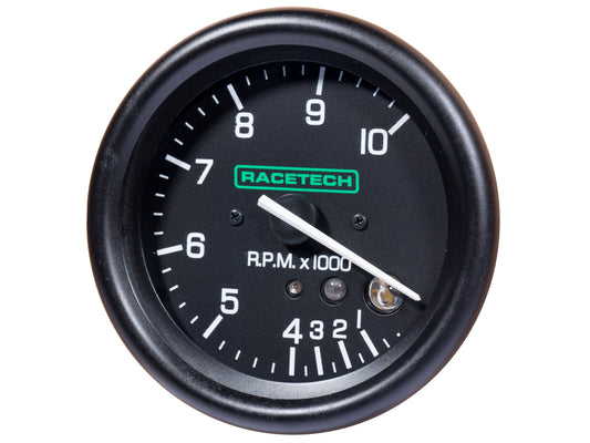 RACETECH 80MM TACHO - 10,000RPM - SHIFT LIGHTS